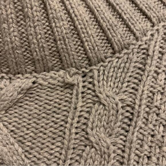 Lucky Brand Beige Cable Knit Mock Neck Sweater - Picture 6 of 9